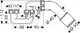 Schematische Darstellung eines hansgrohe Wannensiphons mit verschiedenen Anschlussmaßen und Rohrdurchmessern für Sanitärinstallationen.